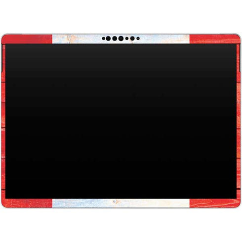 Canada Flag Light Wood Surface Pro 9 Skin
